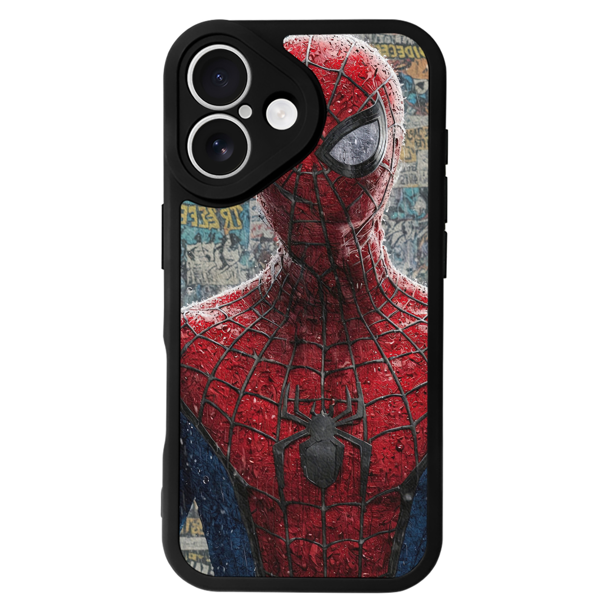 （画像用） Spider Man スパイダーマン 【iPhone 16シリーズ対応】シリコンスマホケース（レザー調） 材質：シリコン